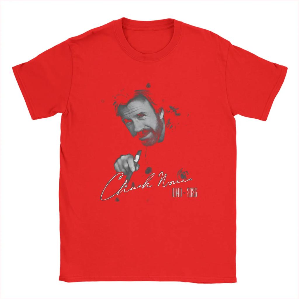 T-shirt Hommage à Chuck Norris Été 100% Coton T-shirts Pour Hommes T-shirt Imprimé Manches Courtes Y2K T-shirts Drôles