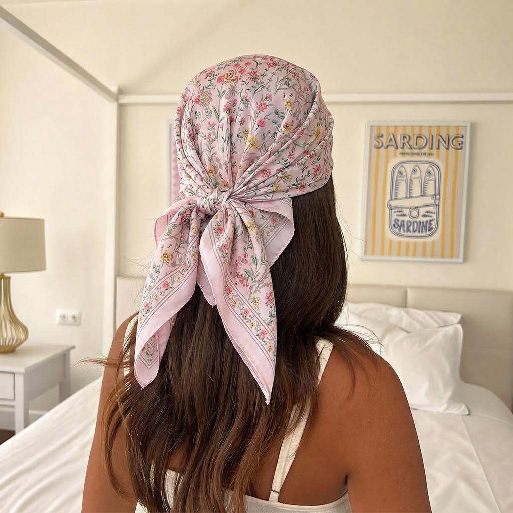 70*70cm Women Square Silk Scarf/scarves Luxury Wrap 2026 Hair Tie Band Bag Warp Soft Neckerchief Hijab Headscarf Female Foulard