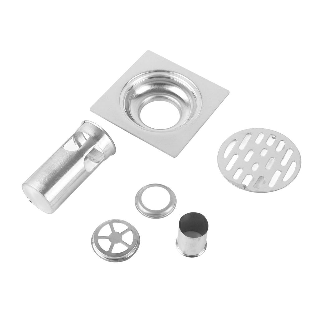 Thickened Stainless Steel Home Bathroom Shower Kitchen Anti Odor Floor Drain Waste Grate