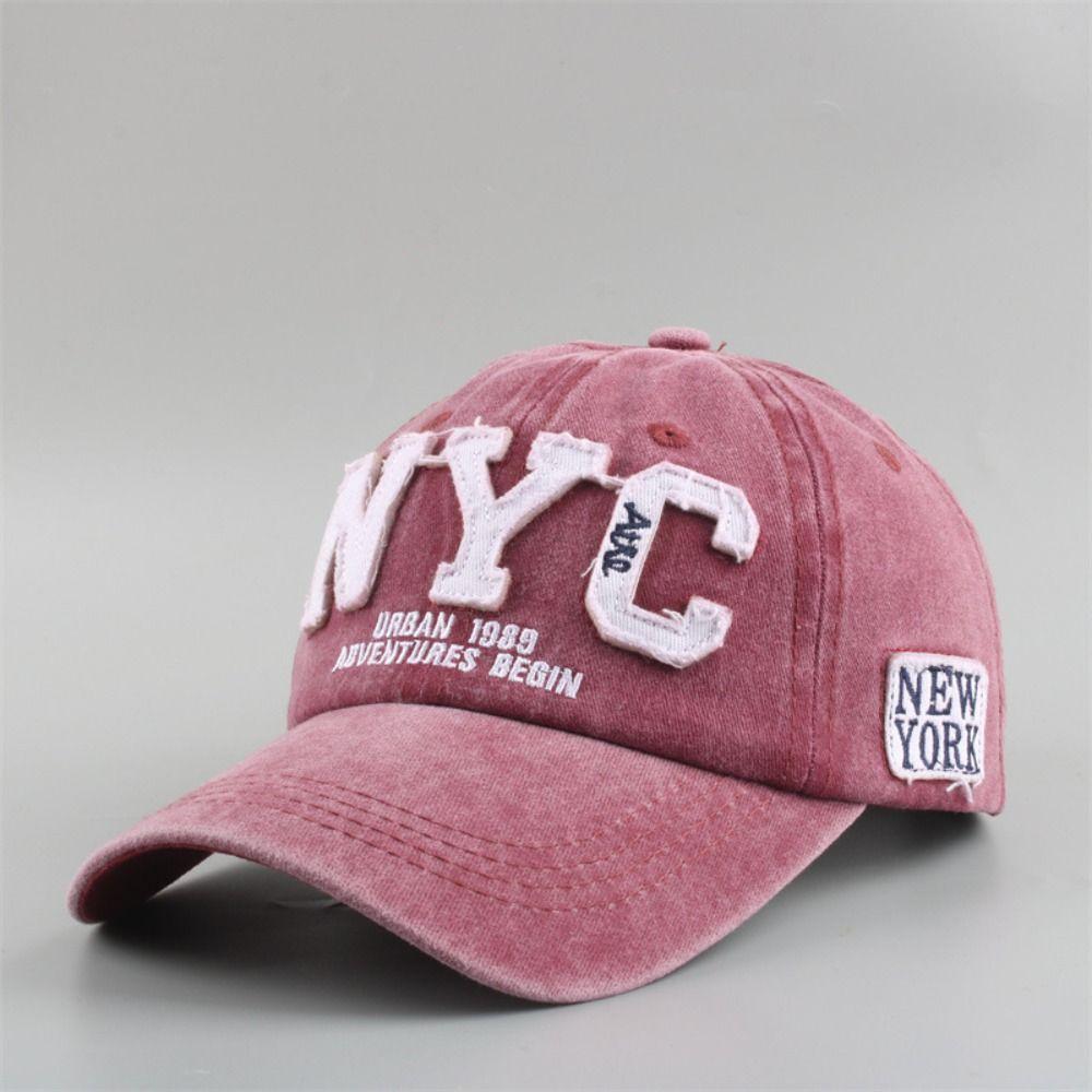 NEW YORK Distressed Faded Cap Cotton Washed Snapback Baseball Cap  For Man Women Outdoor Sports