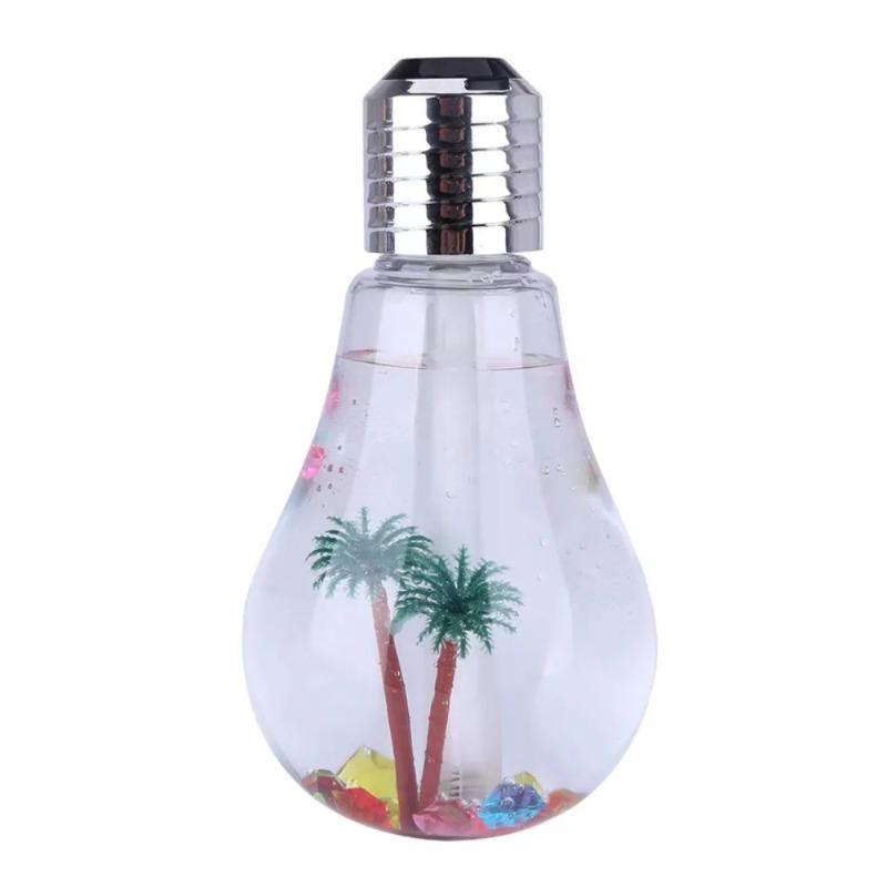 

Compact Bulb Humidifier, Small Portable Quiet USB Air Humidifier with Large Mist Spray, Aroma Essential Oil Diffuser for Bedroom Office Desktop 4H