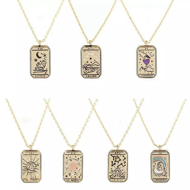 Sun Pendant Star Moon Pendant Cool Holiday Halskjede Holiday Halskjede Halskjede Pendant Halskjede