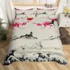 3D Japanese Wave Print Duvet Cover Set, Soft Microfiber Vintage Ukiyo-e Bedding Set With Pillowcases