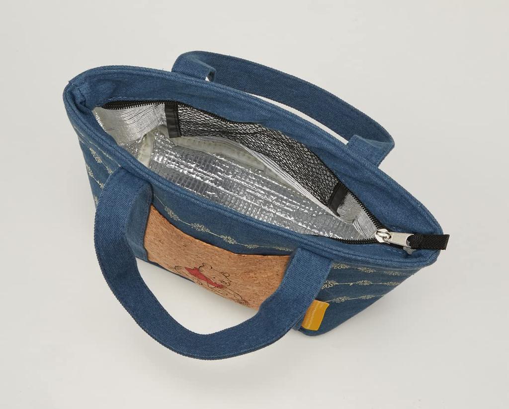Skater Denim Cooler Bag with Cork Disney Winnie the Pooh Daisy Chain Pocket, Design, KBCO3-A