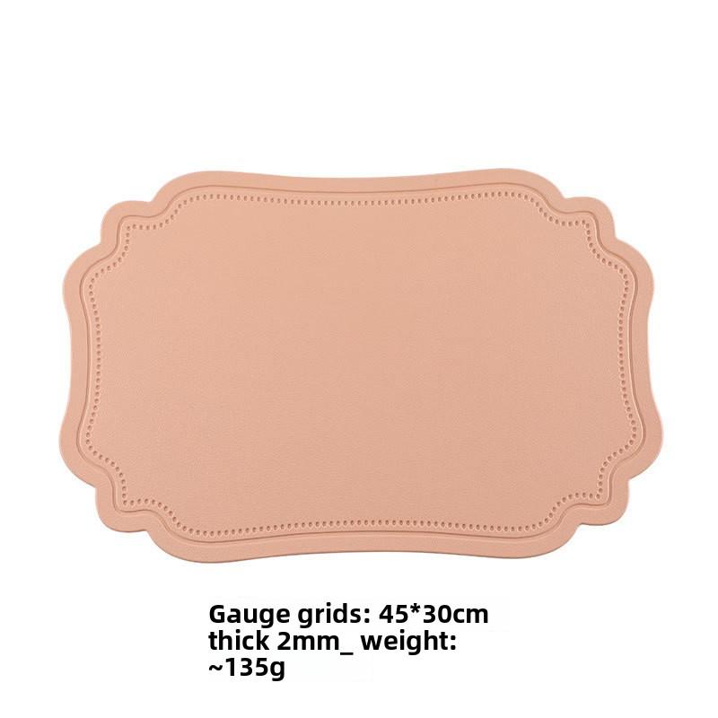 Retro Imitation Leather Placemat Waterproof and Oil-proof Western Dining Mat Nordic Thermal Insulation Mat Table Mat Household Anti-scalding Mat