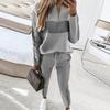 Survêtement de sport pour femme - Couleur unie - Manches longues - Sweat à capuche avec poches - Pantalon de jogging pour femme - Ensemble de 2 pièces confortable et respirant, rouge, XL