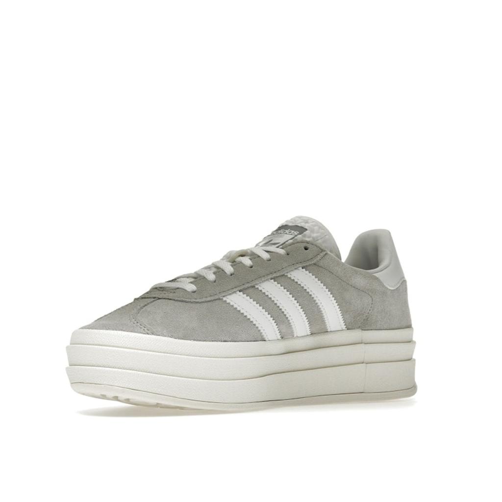 Adidas Gazelle Bold Szare Białe Damskie Trampki Szaro-Dwa Chmury-Biały Rdzeń-Biały HQ6893