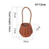 With Handle Imitation Rattan Handhold Household 7 Styles Weaving Flower Basket Handwoven Vegetable Fruit Flowers Holder