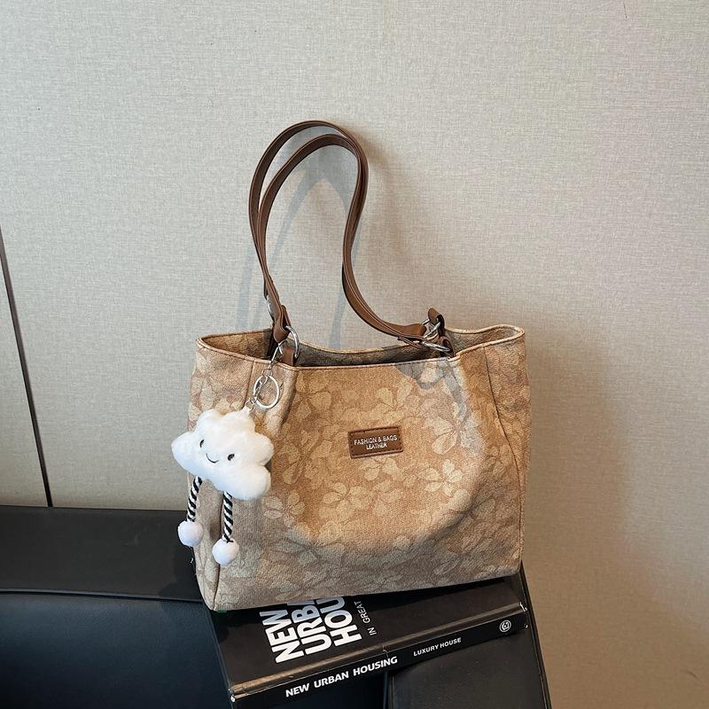 

Студенческая сумка женская 2025 лето новая простая модная сумка через плечо большая вместимость сумка-тоут