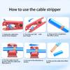 Electrical Wire Stripper Wire Stripper Accurate Crimping 360° Rotation Cutting Electrical Cable Wire Stripping Tool