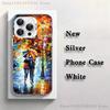 L-Leonid A-Afremov Oil Painting Phone Case iPhone 17,16,15,14,13,12,11,Pro,Max,Plus,Mini,XS,SE Anti Fall White Matte Hard Bumper