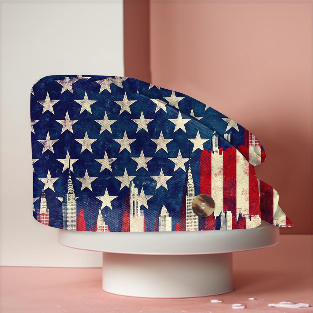 Pălărie de lucru cu imprimeu la modă, pălărie casual spălabilă, șapcă tip geantă