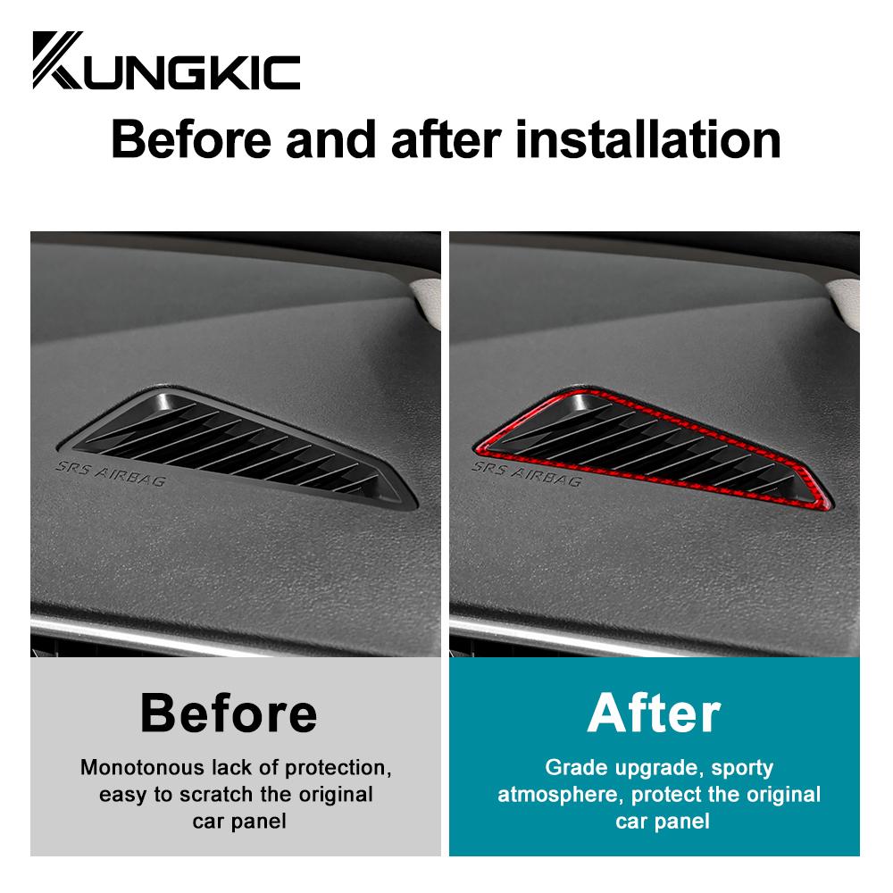Echter Weicher Kohlefaseraufkleber Für Toyota Corolla 2019 2020 2025 2025 2025 2025 Armaturenbrett Seite Luftausströmer Außen Innen Zubehör