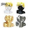 Minimalist Brush Storage Container Abstract Face Vase, Artistic Female Pen Holder, Makeup Office Supplies Organizer Modern Decorative Vase Centerpiece