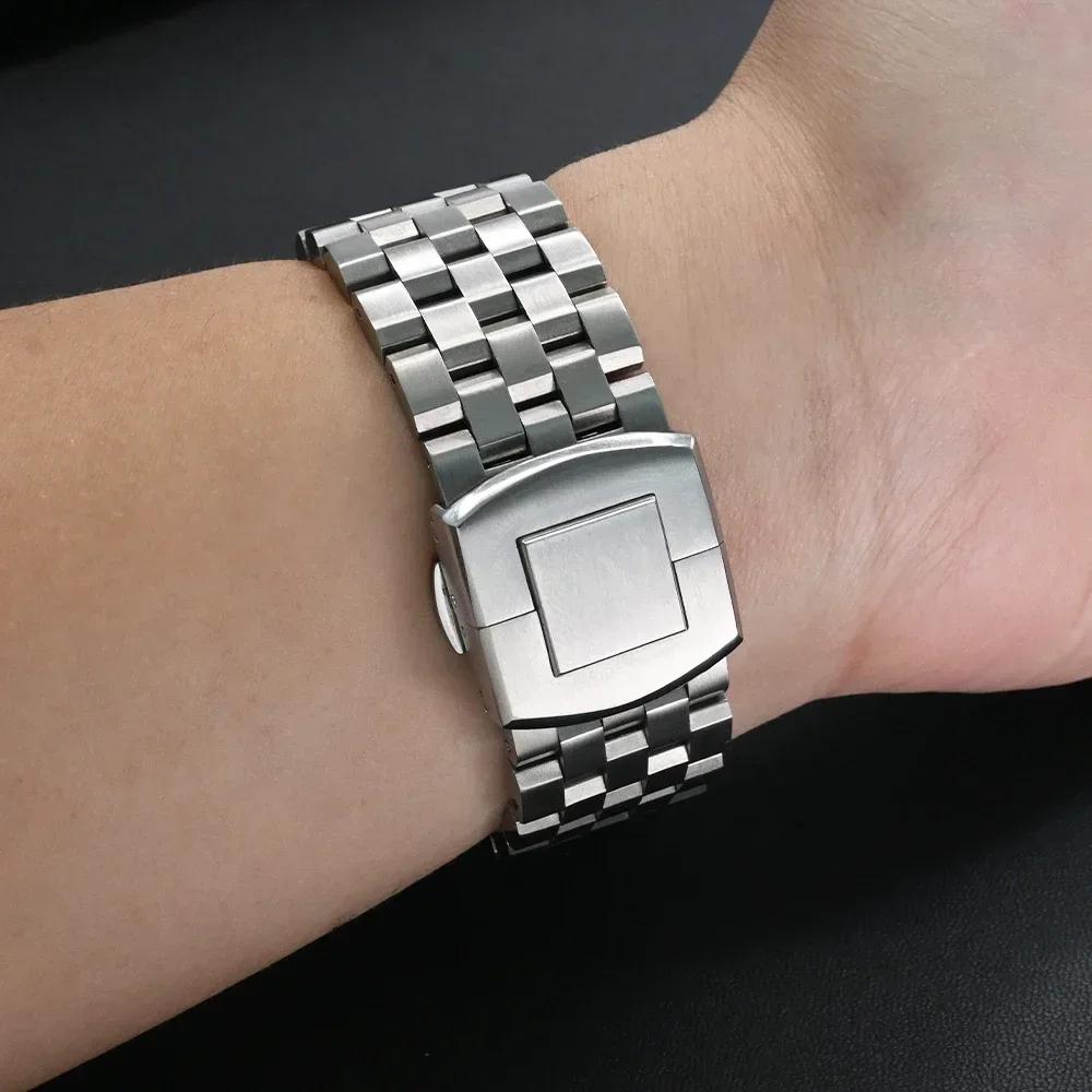 Stainless Steel Luxury Strap for Apple Watch 10 46mm Ultra 2 49mm Metal Bracelet for Iwatch Series 9 8 7 6 5 4 Se 45mm 44mm Band