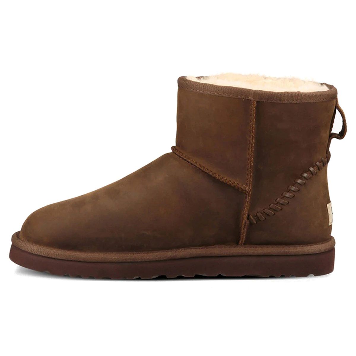 

UGG Классические мини-сапоги из кожи и ткани, теплые, прочные, нескользящие, короткие, мужские, каштаново-коричневые 1003945-CHE