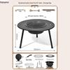 Portable Outdoor Grill & Fire Pit Tea Table