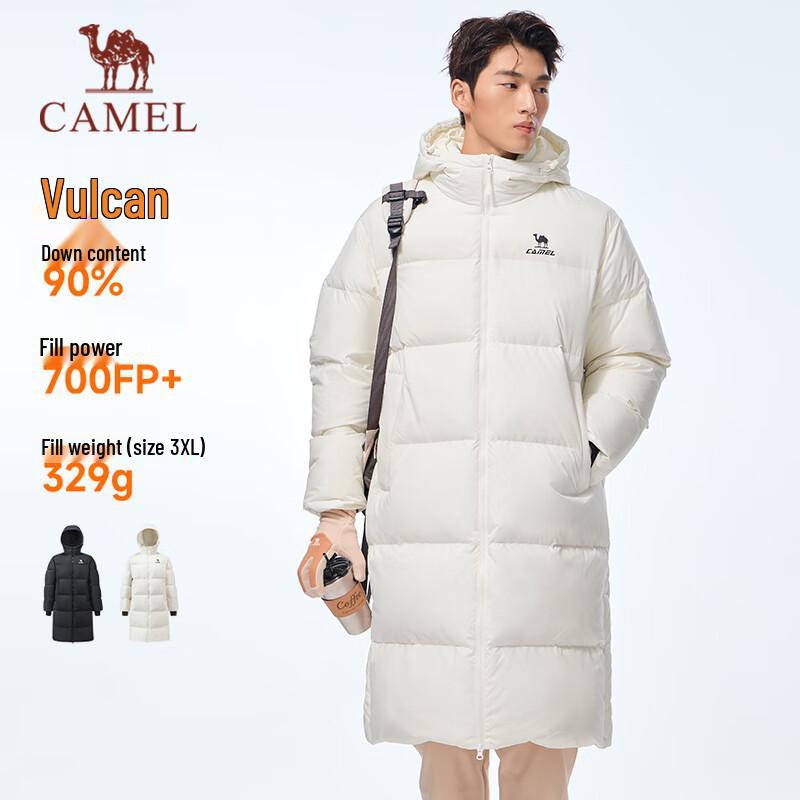 CAMEL Vulcan Unisex Mid-Length 90% Down Jacket J35CR0Q0011 XXXL
