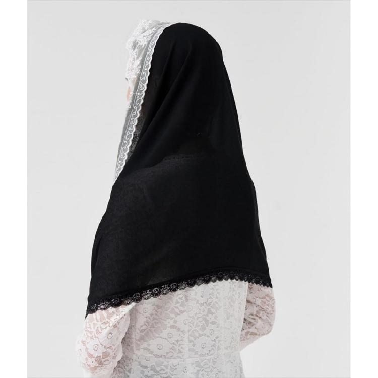 Skin Friendly Lace Headcover Communion Headcover Veil Religious Event Veil for Bridal Event, and Daily Fashion