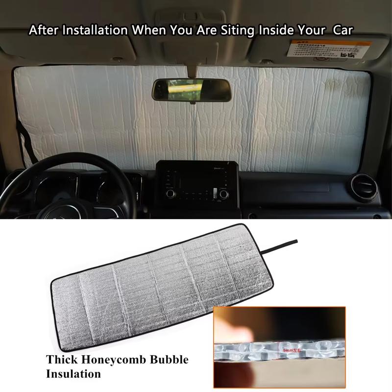 Front Windshield Sun Visor Foldable Sun Shade Cover for Suzuki Jimny JB64 JB74 -2026 UV Rays Block Interior Accessories