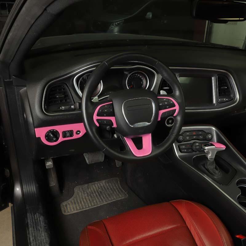 Interiorul mașinii Volan Comutator faruri maneta de viteze Trim Capac decorativ pentru Dodge Charger/Challenger 2015 Up Accesorii interior auto