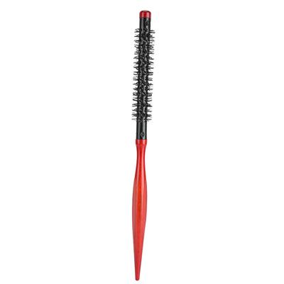 Roller Comb Wooden Pointed Tip Handle Nylon Bristles Hair Styling Brush Comb