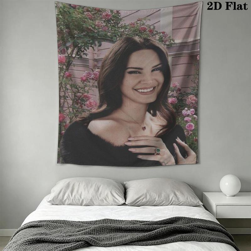 Lana Del Rey Wall Tapestry Aesthetic Wall Hanging Printed Fabric Blanket Decorative Tapestries for Bedroom Living Room Home Decor