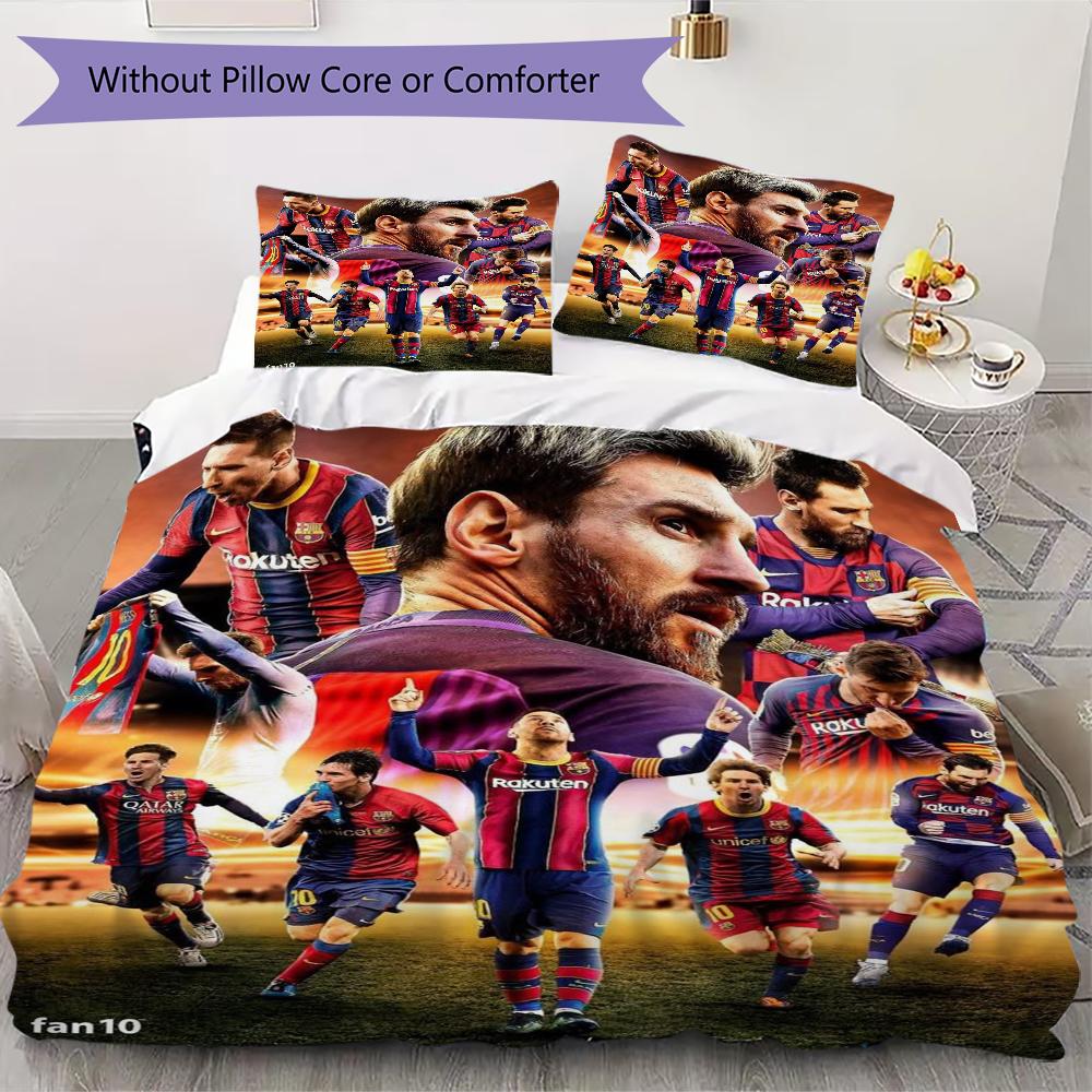 Messi World Cup Victory Bedding Without Core 1 Duvet Cover 2 Pillowcase Without Core Soft And Comfortable Duvet Cover And Pillowcase