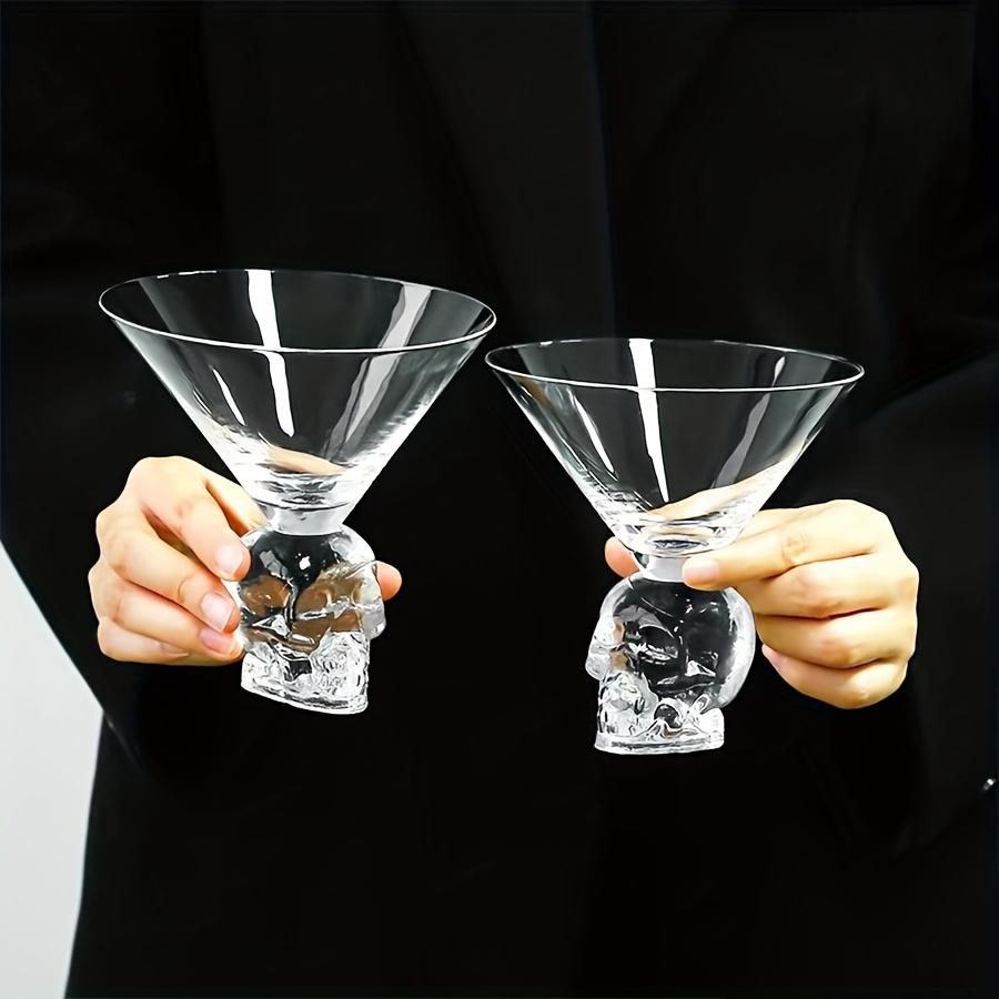 Skull Base Creative Cocktail Glass Thickened Vintage Glass Bar Home Cocktail Party Drinkware Juice Coffee Cold Drinks Soda Cup
