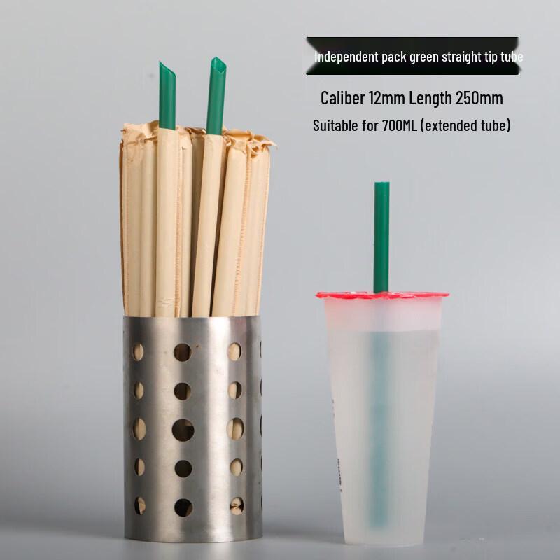Disposable Pointed Drinking Straws for Boba Tea