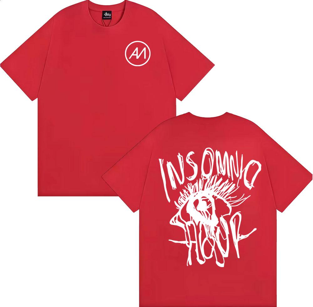 Singer Abraham Mateo Insomnio Tour Merch Tshirt Men Fashion Hip Hop Streetwear T Shirts Casual Comfort Pop music T Shirt