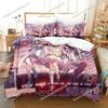 Puella Magi Madoka Magica Cute Bedding Set Cartoon Anime Adult Kid Bedroom Soft Duvet Cover 3D Print Vibrant Kawaii Anime Set