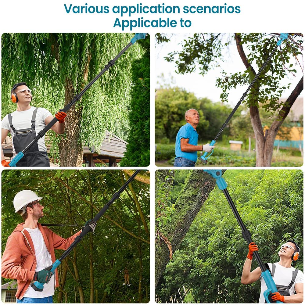 1.5/2.2/2.5m Electric Pole Chainsaw Telescopic Extension Pruning Shears Adjustable Tree Trimmer Accessory