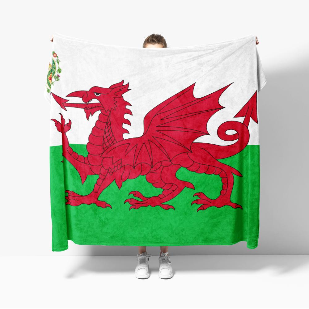 

Соединенное Королевство WK эмблема Фланелевый плед Уэльс Шотландия Англия Флаг Уютный Мягкий Легкий для Дивана Дивана Кровати 30x40in