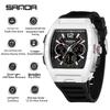 Sanda Dual Display Multifunctional Waterproof Luminous Men's Wristwatch 