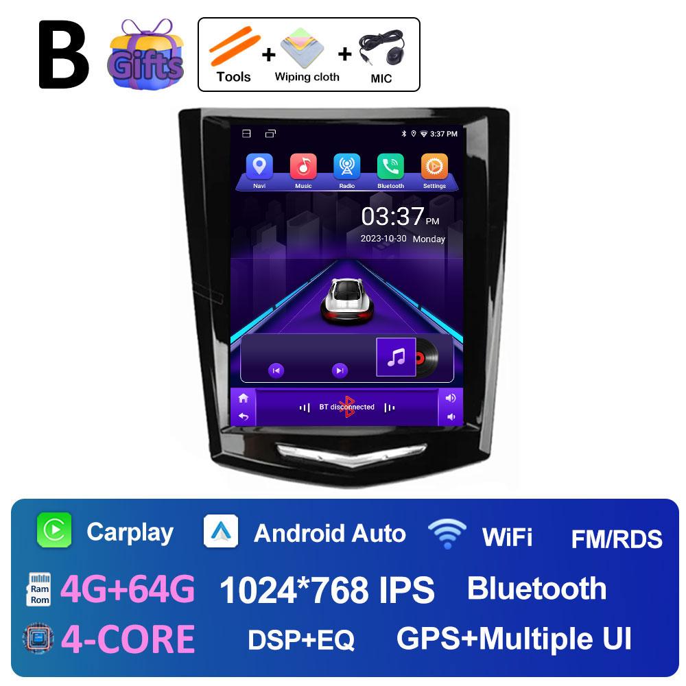 For Cadillac ATS XTS CTS SRX 2013 2014 2015 2016 DSP Stereo Wireless Carplay Android Auto 2.5D Touch Screen Head Unit No 2 din