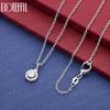 925 Sterling Silver Fashion Jewelry Round AAA Zircon Pendant Necklace