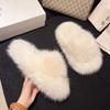 2023 European and American New Fluffy Slippers Women's Autumn and Winter Home Plush Warm Imitation Fur Plush Cotton Slippers