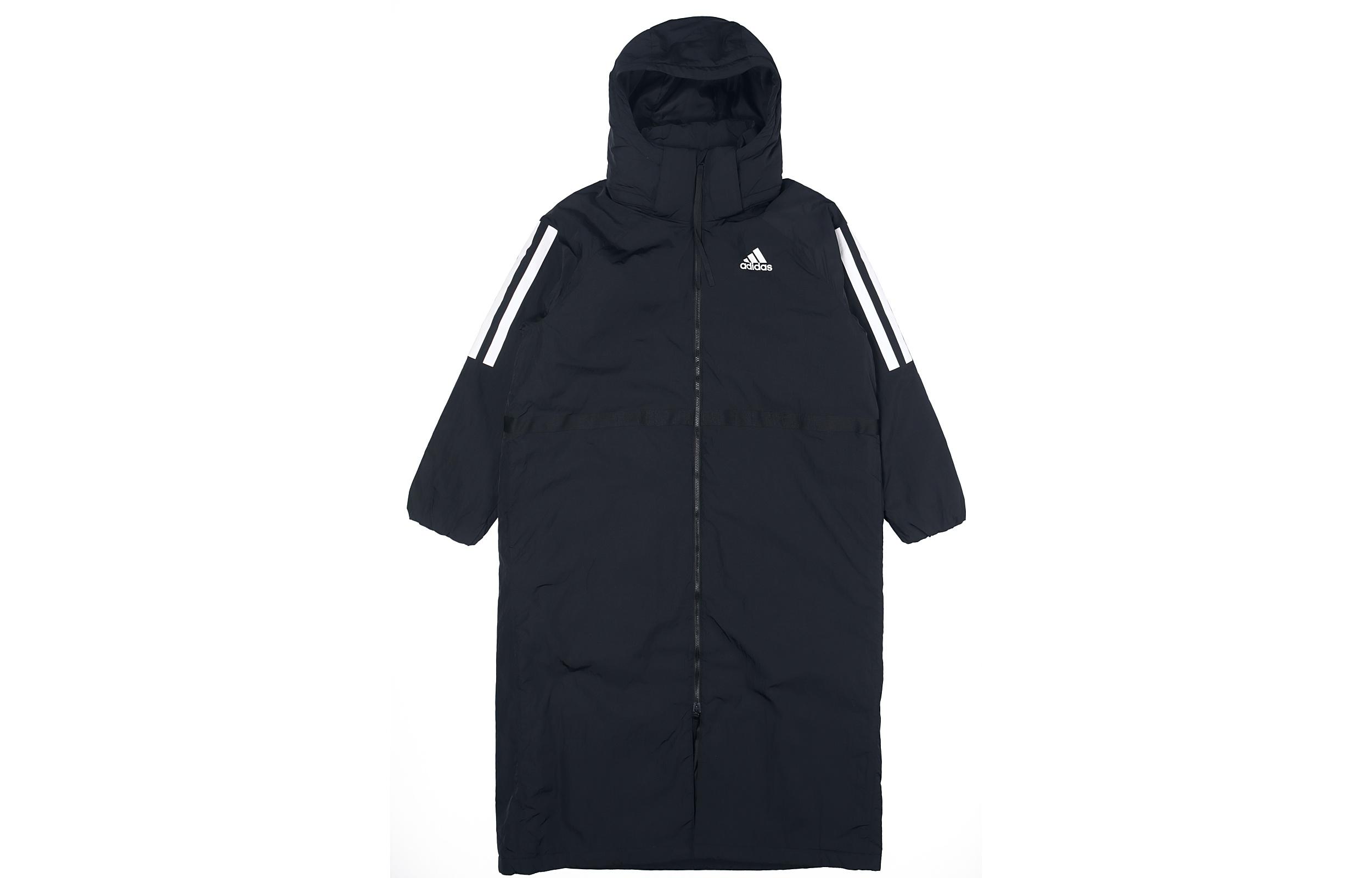 Adidas Puffer Jackets Women s Black Hooded Thickened Other FT2547 XL