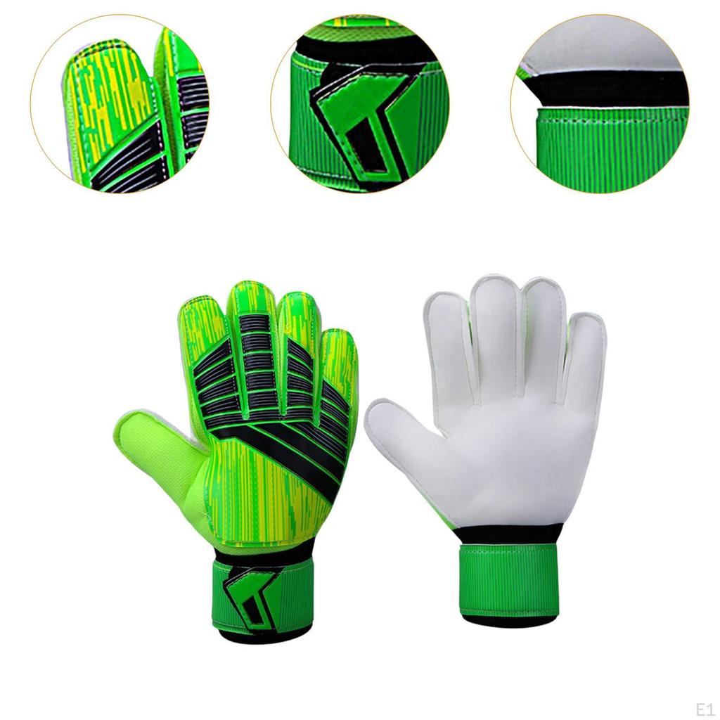 Adult Soccer Gloves with Finger Protection and Adjustable Fit