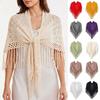 Cape Knitted Triangle Scarf Wraps Hollow Out Scarves All-match Belt  Summer