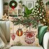 2Pcs Soft Dacron Throw Pillow Case 45x45cm Snowman Pillow Shell Santa Claus Sofa Pillowcase  Bedroom