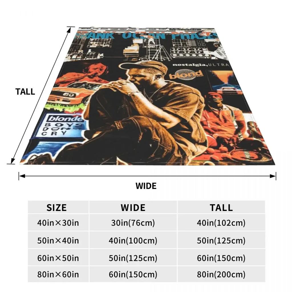 Frank Ocean Blanket Cool Music Singer Airplane Travel Flannel Throw Blanket Super Soft Outdoor Design Bedspread Birthday Present