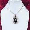 Evil Eye Copper Watermelon Tourmaline Pendant Copper Wire Wrapped Dainty Jewelry