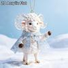 Shining Goat Hanging Ornament 2D Flat Artificial Rhinestone Animal Hanging Decoration Embossed Pattern Goat Bag Charm