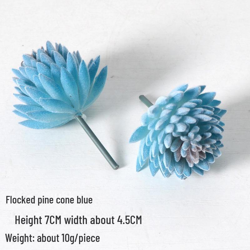 Mini Flocking Artificial Succulent Bonsai for DIY Wall Decor