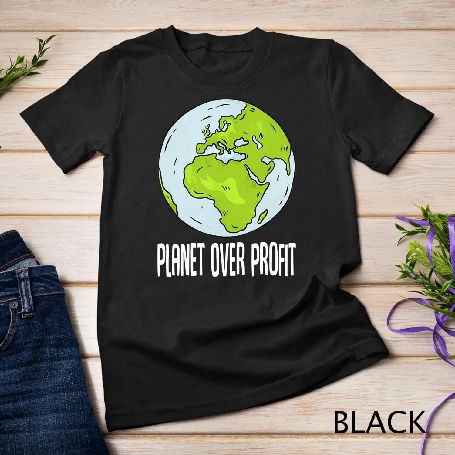 Planet Over Profit Recycle Save The Environment Earth Day T Shirt S