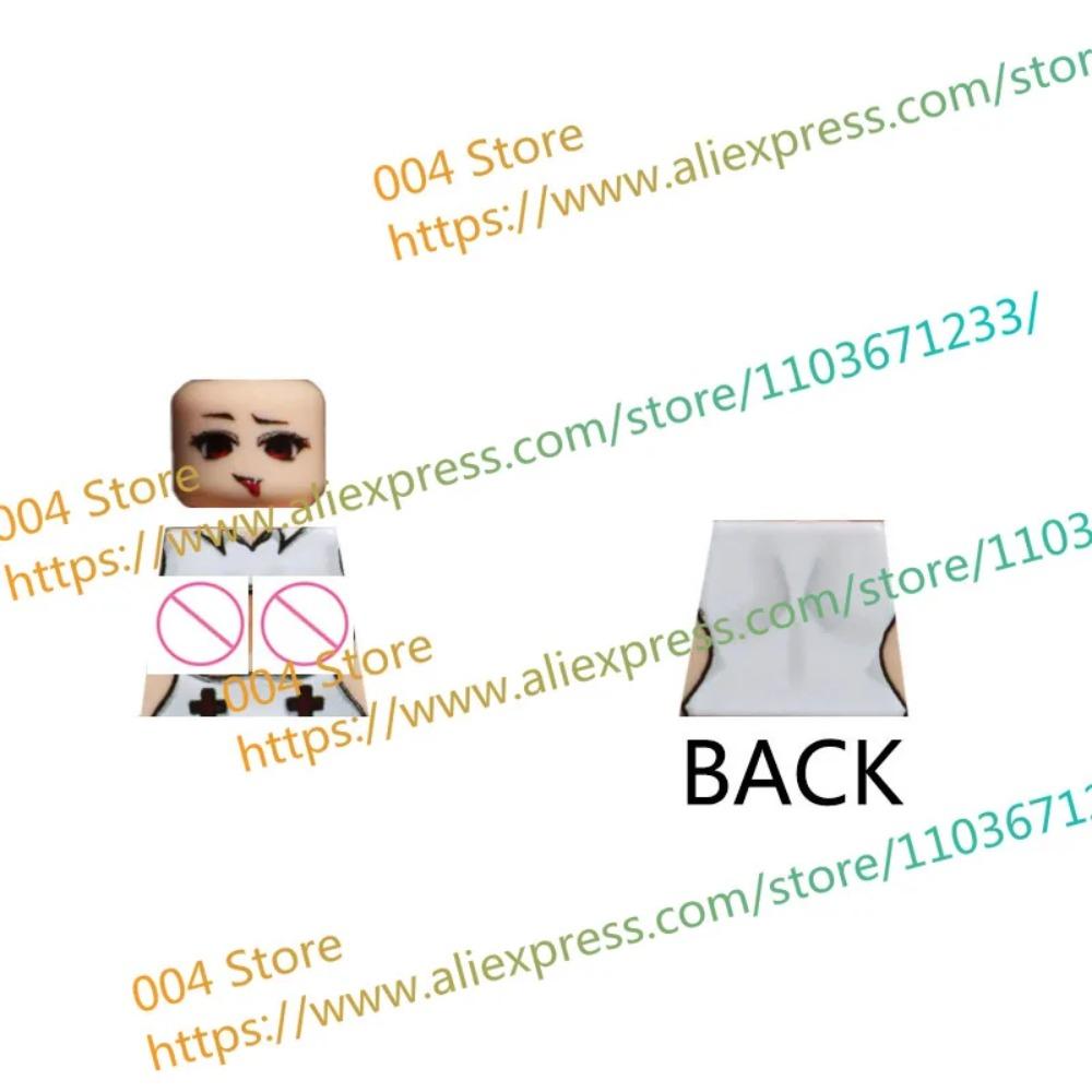 18+ Adult Building Block MOC Anime Action Figure Sexy Model Date Cartoon Swimwear Girl Hair Kit Ornament Toy Gift Collection F31