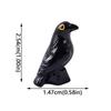10pcs Resin Halloween Crows Figurines Hand Painted Realistic Mini Crows Decoration Crooked Headed Black Crow Ornaments