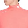 FootJoy Men's Brushed Stretch Long Sleeve Mock Neck Shirt, Sugar Coral, XXL, FJ-F24-S08, 32193-XXL